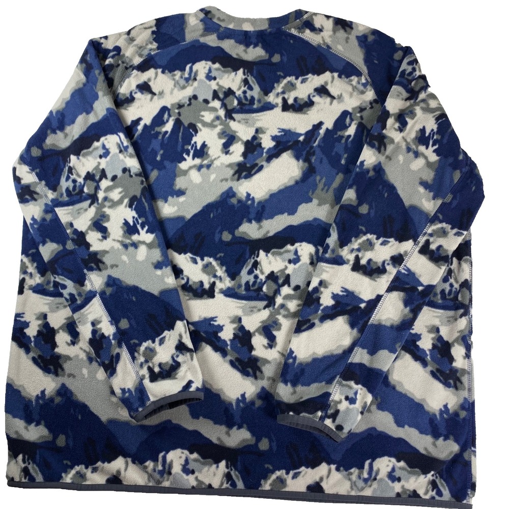 Eddie Bauer Men's Fleece Pullover Long Sleeve Mountain Camo Print Size 2XL - Picture 7 of 7